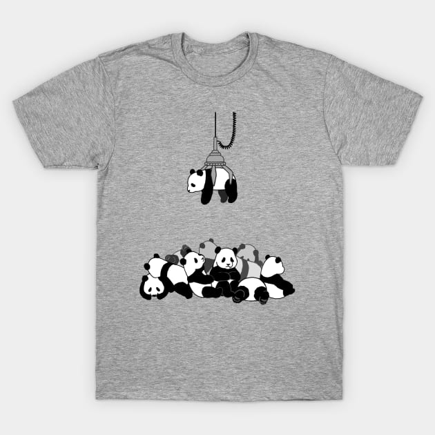 Panda claw crane T-Shirt by Emmadrawspanda